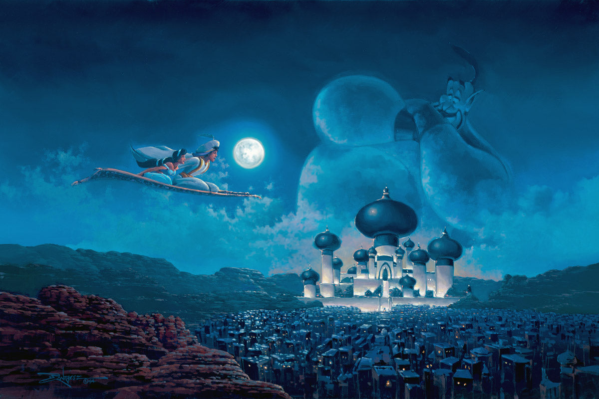 Rodel Gonzalez Disney "Flight Over Agrabah" Limited Edition Canvas Giclee