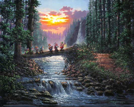 Rodel Gonzalez Disney "Forest Bridge" Limited Edition Canvas Giclee