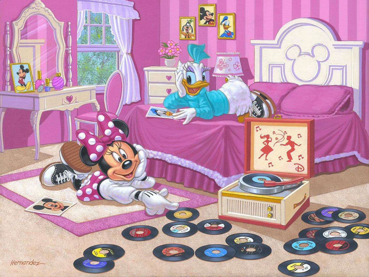 Manuel Hernandez Disney "Minnie and Daisy's Favorite Tune" Limited Edition Canvas Giclee
