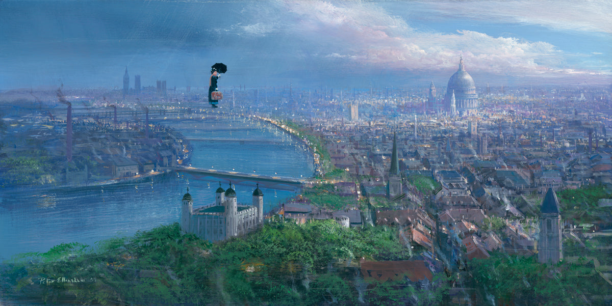 Peter Ellenshaw Disney Practically Perfect Limited Edition Canvas Giclee