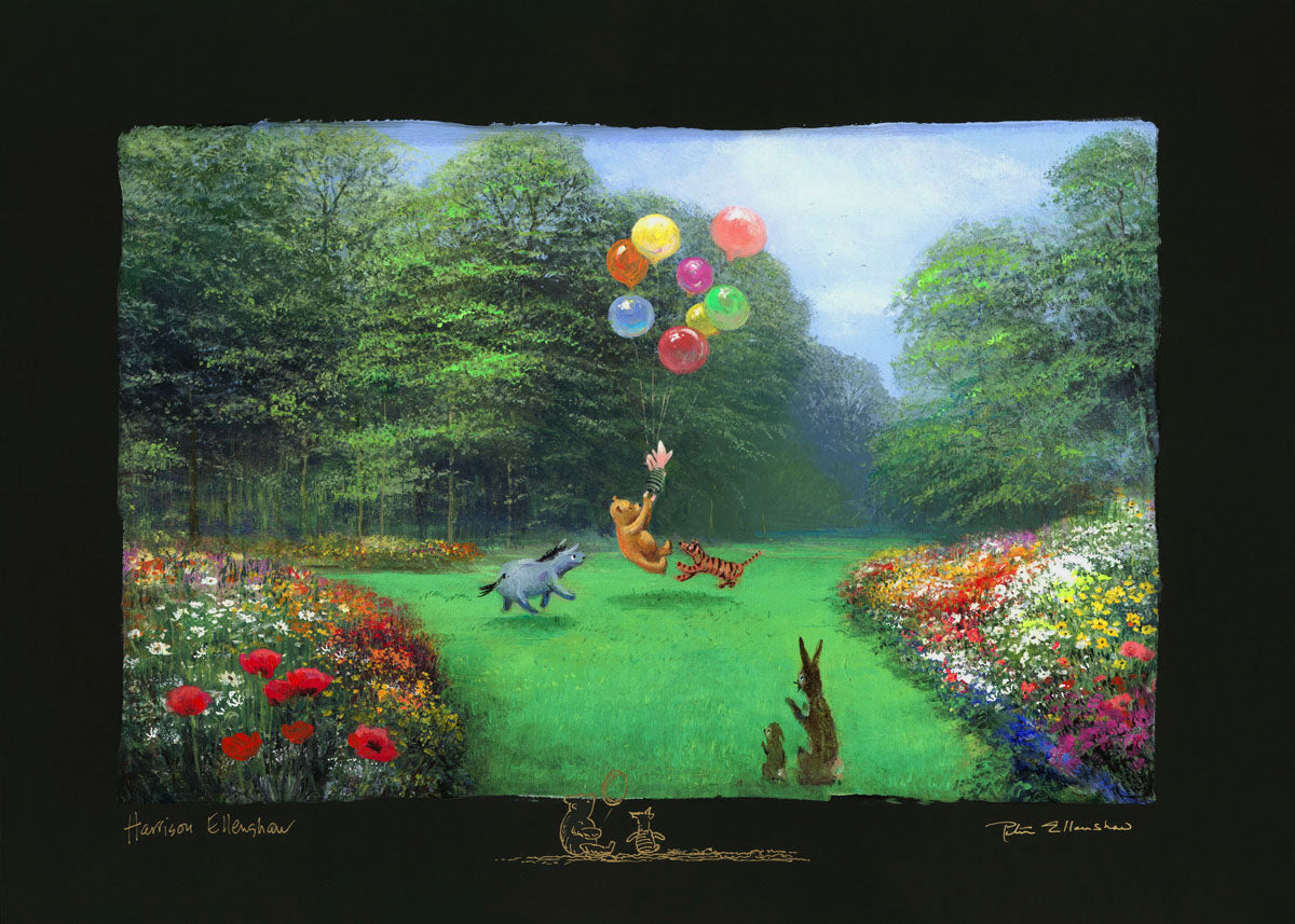 Peter Ellenshaw Disney "Rescuing Piglet" Limited Edition Paper