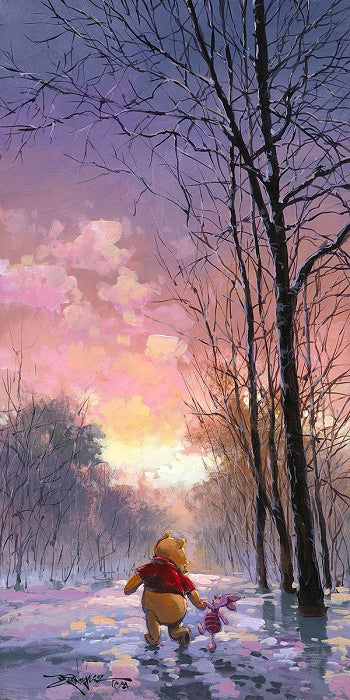 Rodel Gonzalez Disney Snowy Path Limited Edition Canvas Giclee