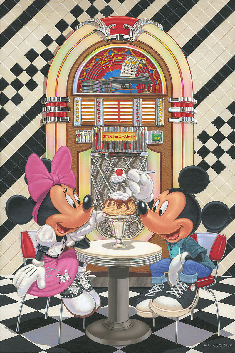 Manuel Hernandez Disney "Sundae for Two" Limited Edition Canvas Giclee