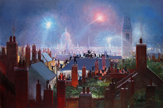 Peter Ellenshaw Disney "Sweeps Dance on the Rooftop" Limited Edition Canvas Giclee