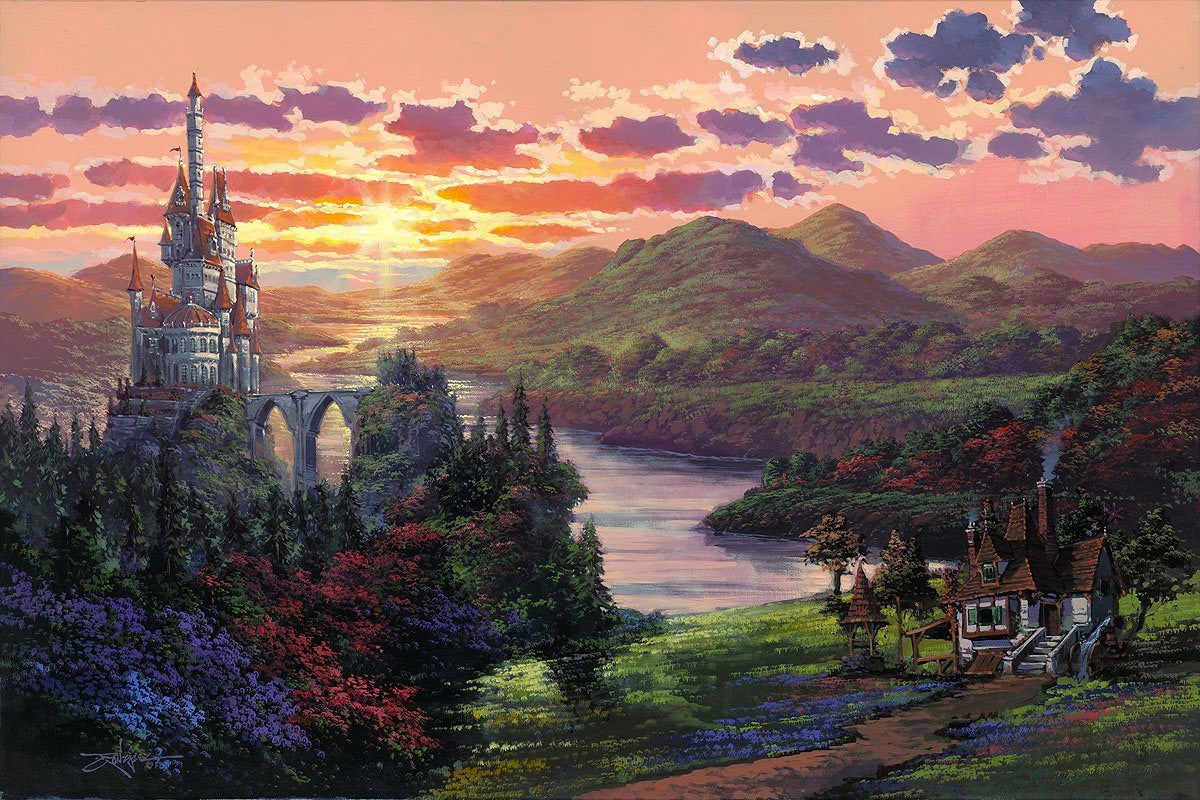 Rodel Gonzalez Disney The Beauty in Beast's Kingdom Limited Edition Canvas Giclee