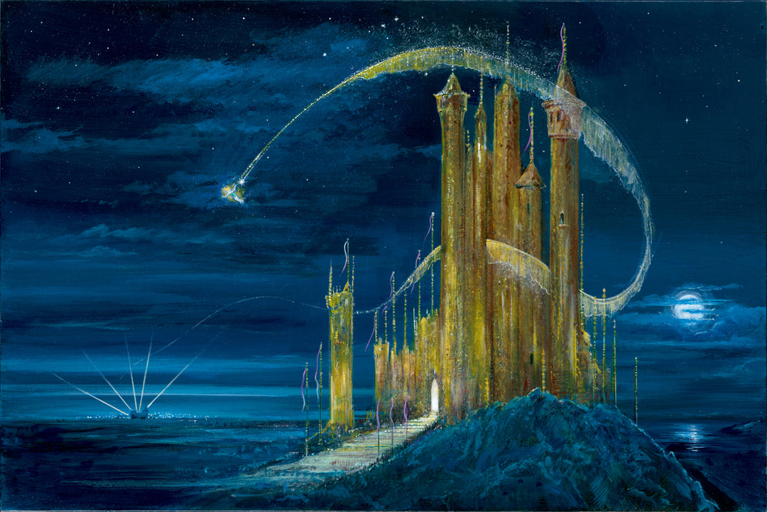 Peter and Harrison Ellenshaw Disney The Gold Castle Limited Edition Canvas Giclee