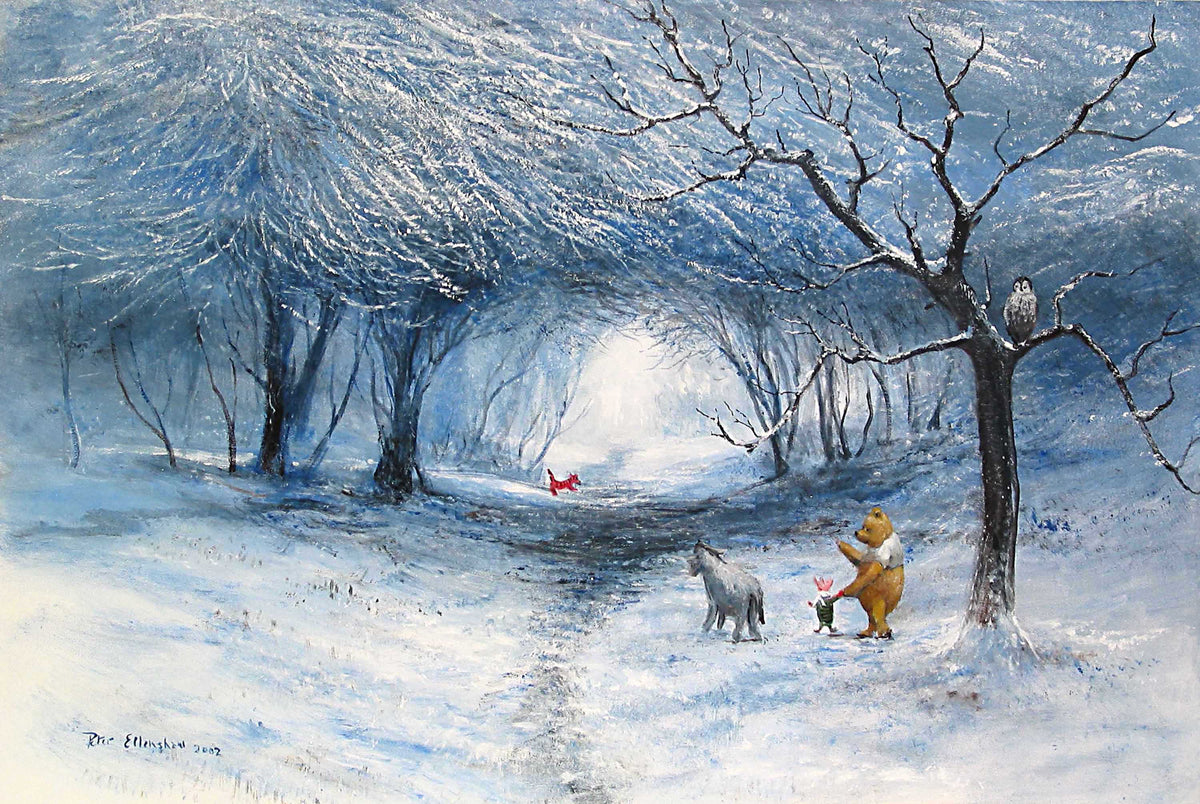 Peter Ellenshaw Disney "Winter Walk" Limited Edition Canvas Giclee