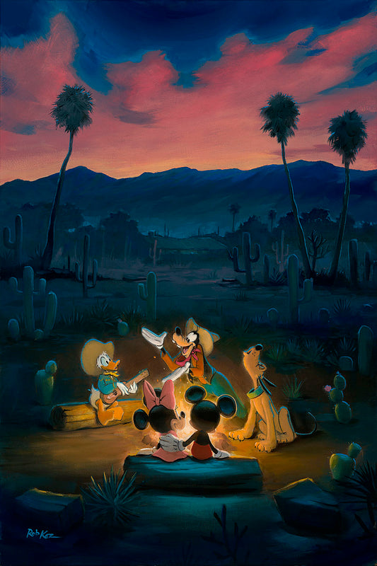 Rob Kaz Disney "Campfire Sing-Along" Limited Edition Canvas Giclee