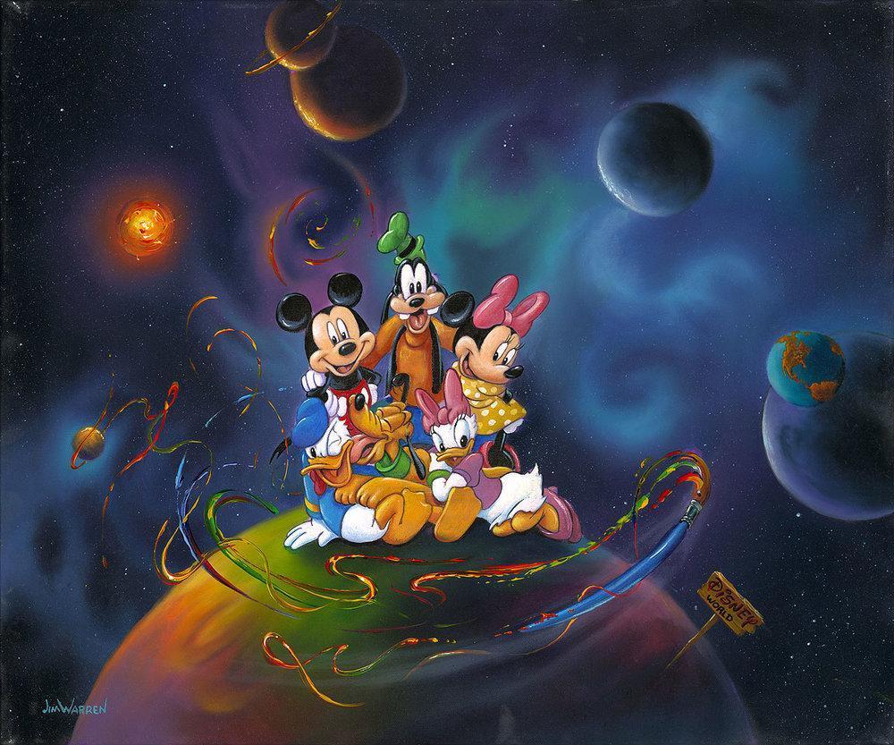 Jim Warren Disney World Limited Edition Canvas Giclee