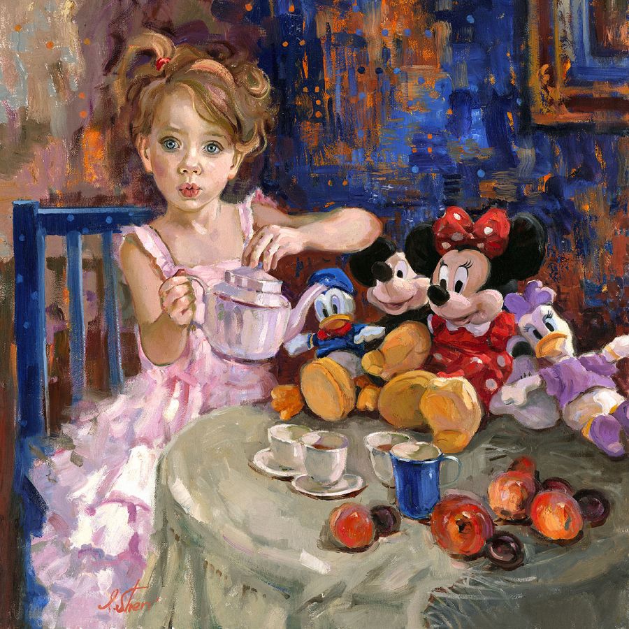 Irene Sheri Disney Would You Like Some Tea? Limited Edition Canvas Giclee