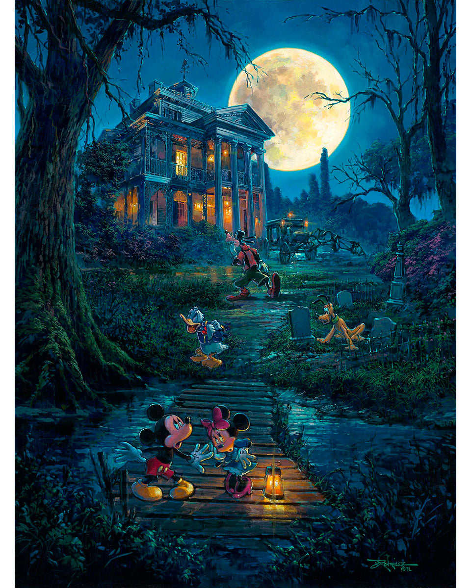 Rodel Gonzalez Disney "A Haunting Moon Rises" Limited Edition Canvas Giclee
