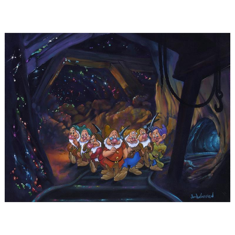 Jim Warren Disney "After a Hard Day's Work" Limited Edition Canvas Giclee