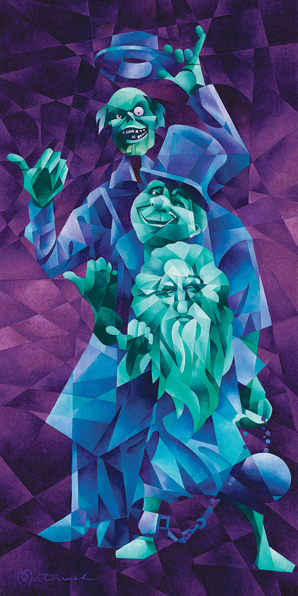 Tom Matousek Disney Hitchhiking Ghosts Limited Edition Canvas Giclee
