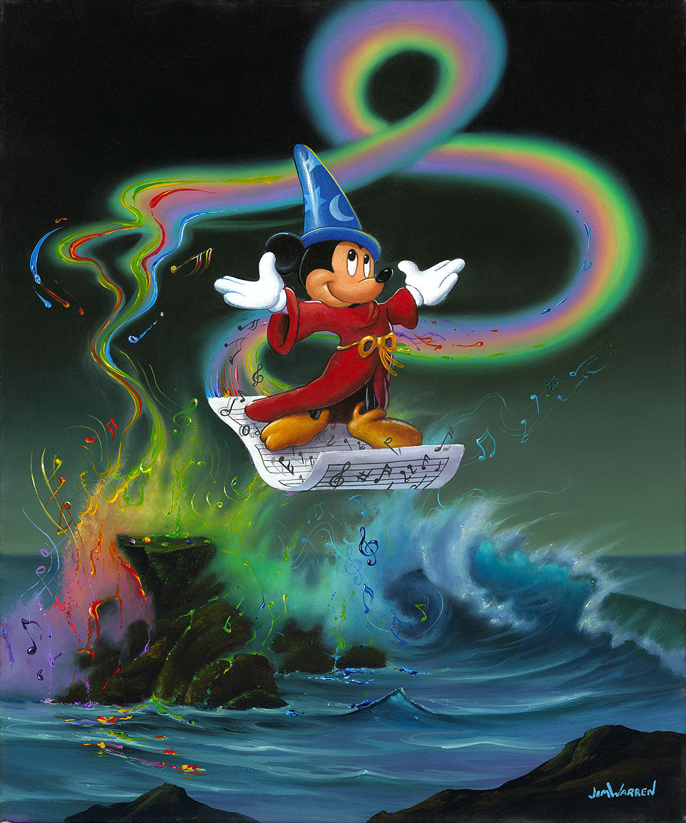 Jim Warren Disney "Mickey Making Magic" Limited Edition Canvas Giclee