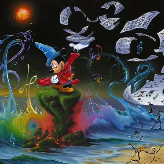 Jim Warren Disney "Mickey the Composer" Limited Edition Canvas Giclee