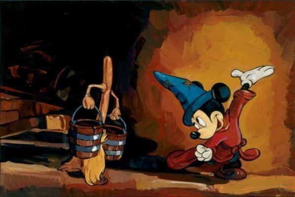 Jim Salvati Disney The Sorcerer's Apprentice Limited Edition Canvas Giclee