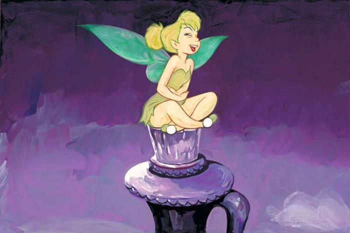 Jim Salvati Disney Tickled Tink Limited Edition Canvas Giclee