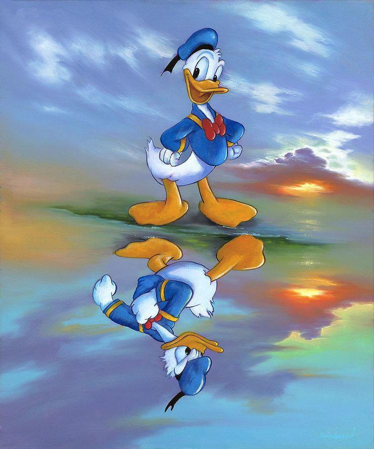 Jim Warren Disney Two Sides of Donald Limited Edition Canvas Giclee