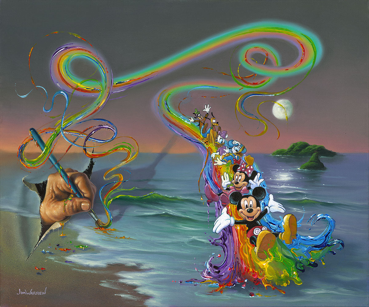 Jim Warren Disney "Walt's Colorful Creations" Limited Edition Canvas Giclee