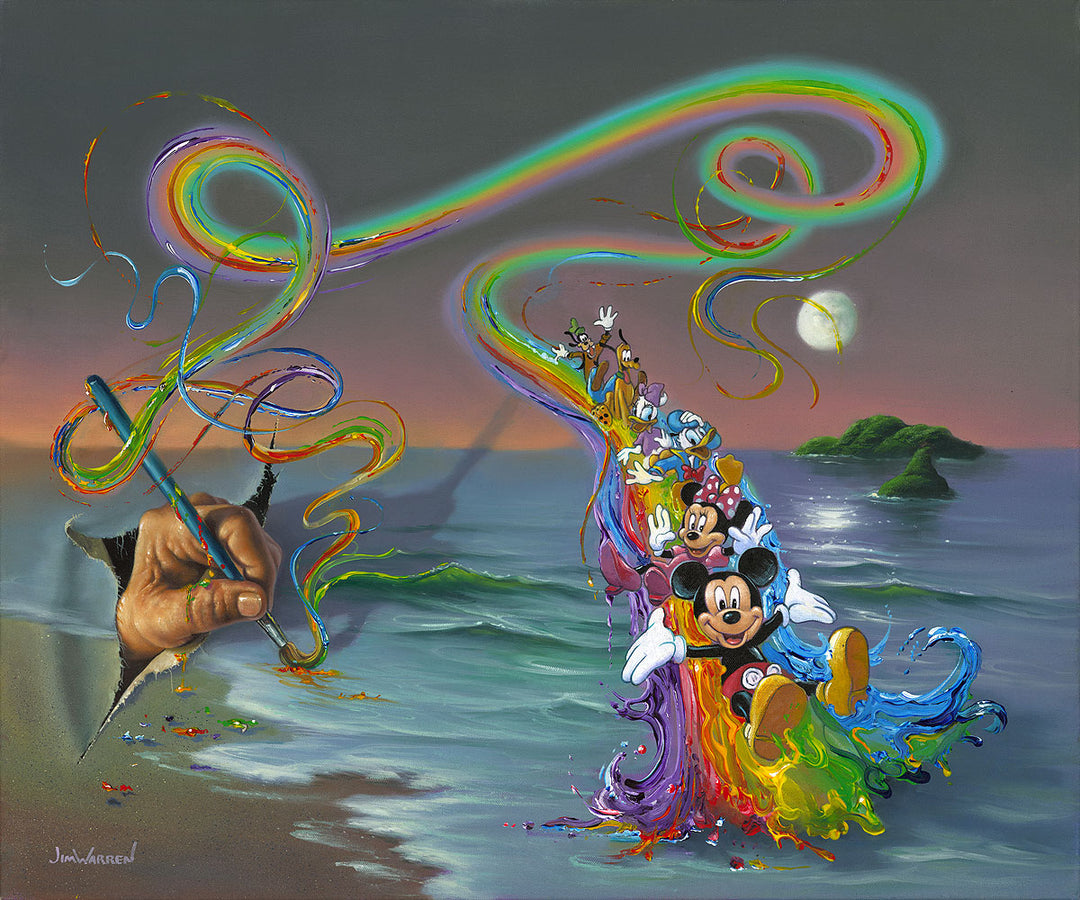 Jim Warren Disney Walt's Colorful Creations Limited Edition Canvas Giclee