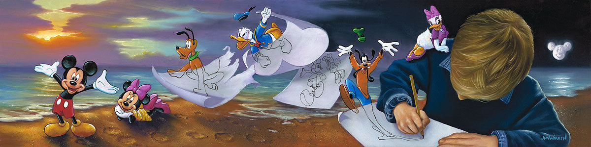 Jim Warren Disney Young Dreamer Limited Edition Canvas Giclee