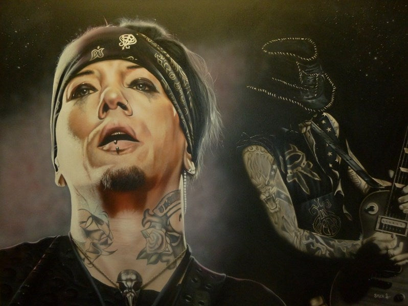 Stickman Do You Want to See Heaven Tonight (DJ Ashba) Limited Edition Canvas Giclee