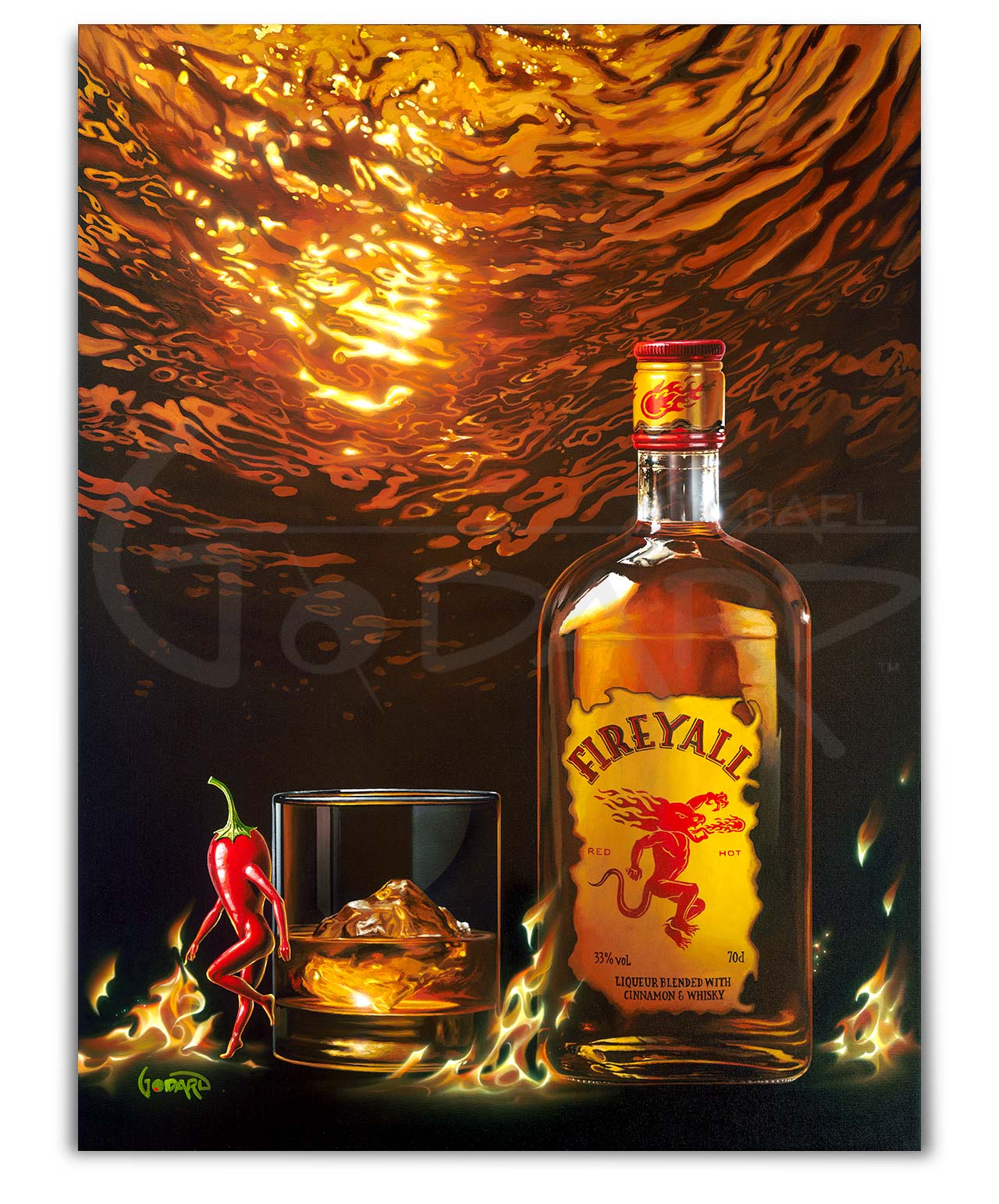 Michael Godard "Fire Y'All" Limited Edition Canvas Giclee
