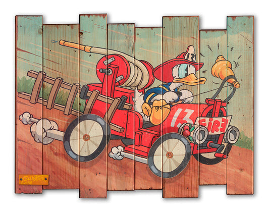 Trevor Carlton Disney "Fire Chief Donald" Vintage Classics Edition • Reclaimed Wood