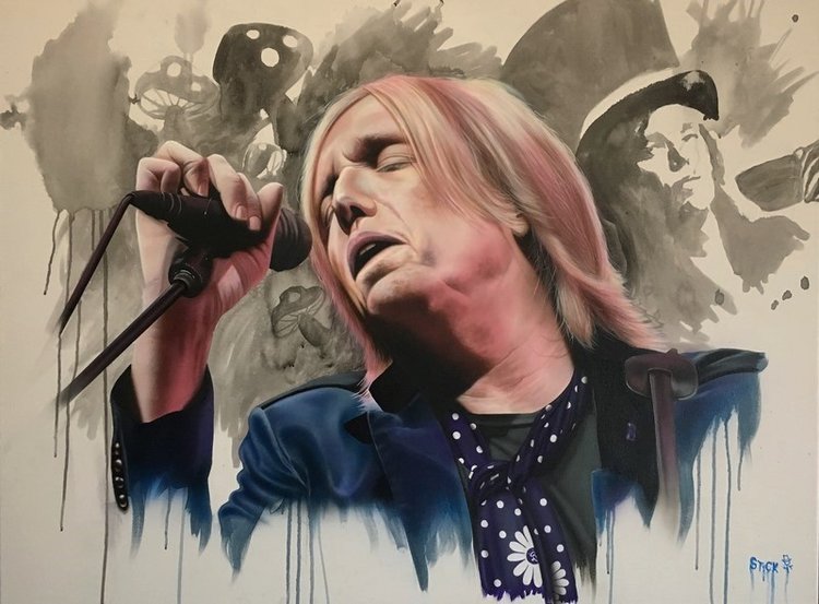 Stickman Goin' Wherever It Leads (Tom Petty) Limited Edition Canvas Giclee
