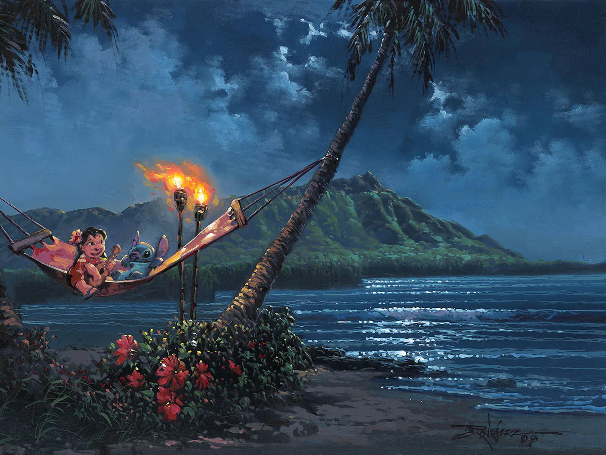 Rodel Gonzalez Disney Hawaiian Serenade Limited Edition Canvas Giclee