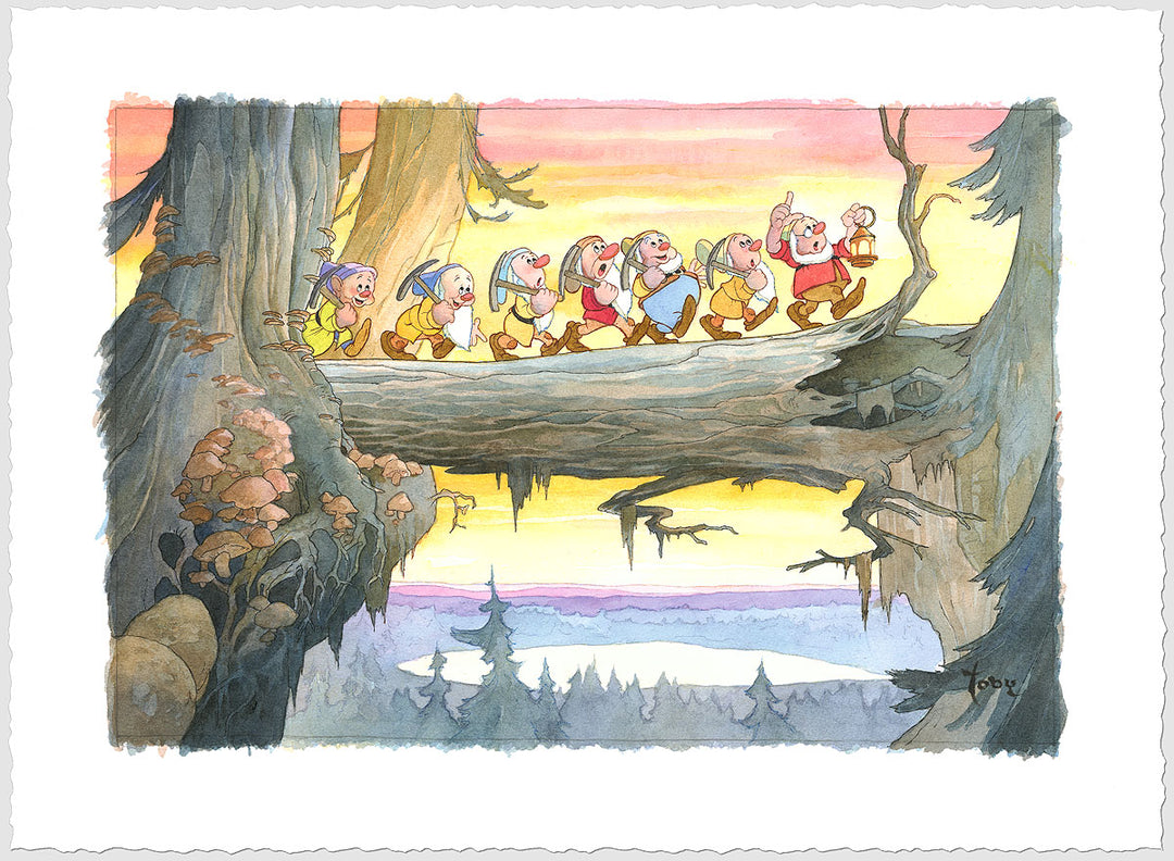 Toby Bluth Disney Heigh Ho Limited Edition Paper Giclee