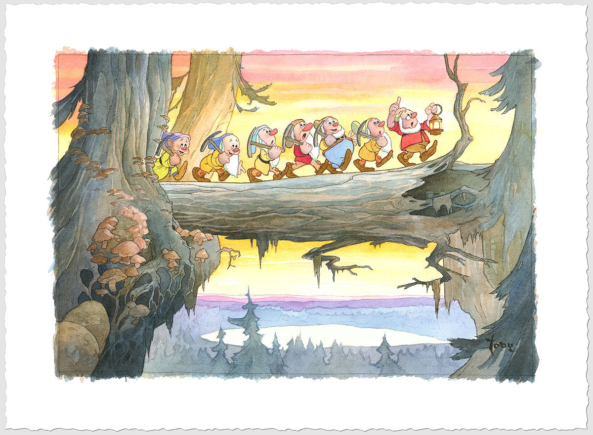 Toby Bluth Disney Heigh Ho Limited Edition Paper Giclee