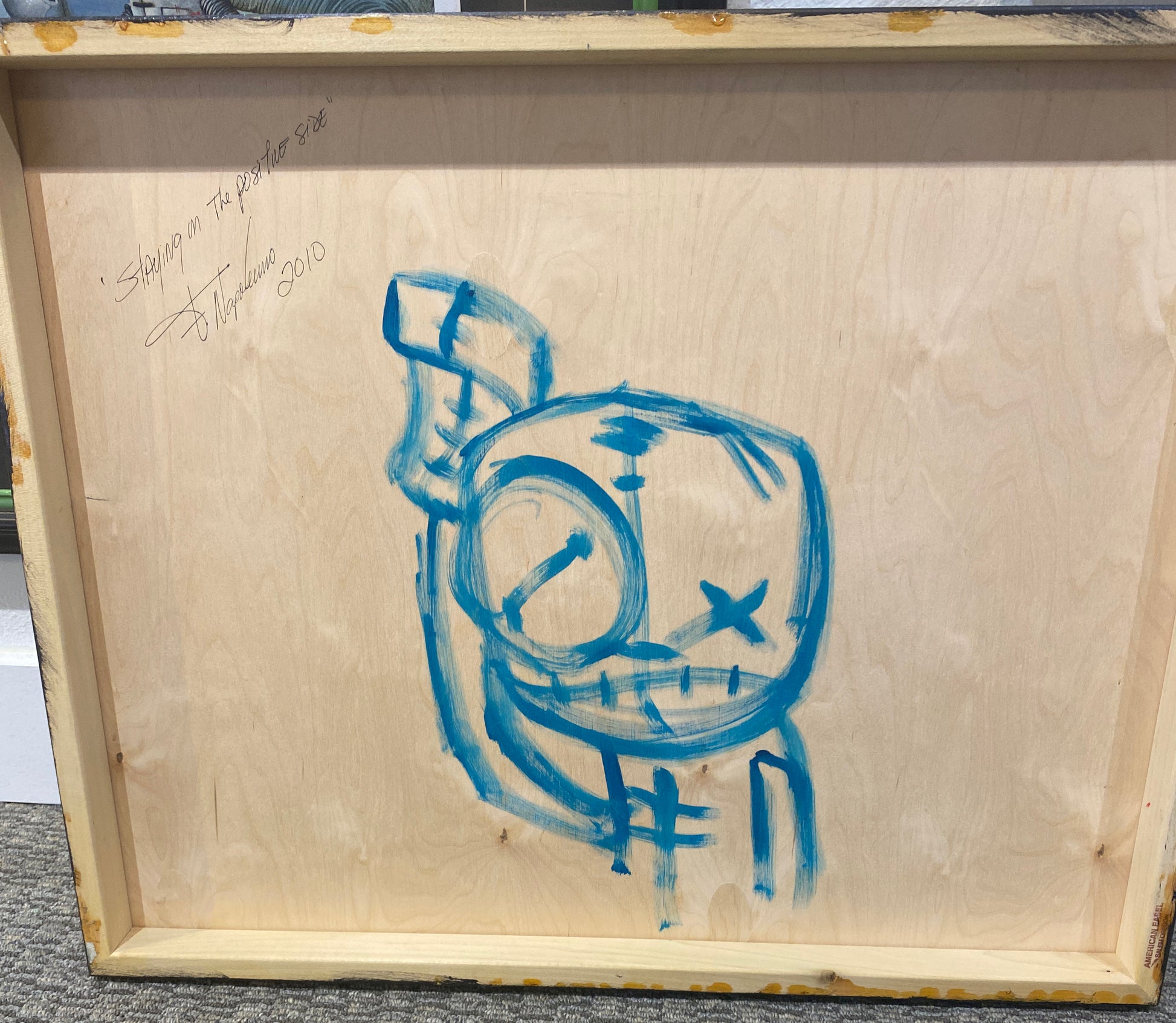 Fabio Napoleoni "Staying on the Positive Side" Original Acrylic on Wood
