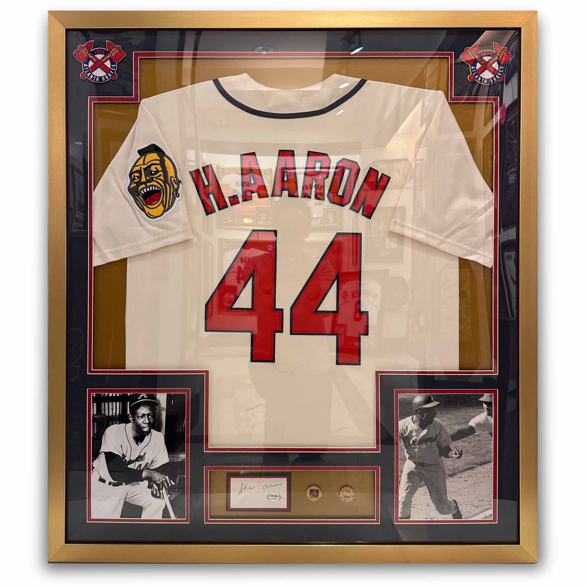 Art Center Gallery 44 HANK AARON Framed Sports Jersey