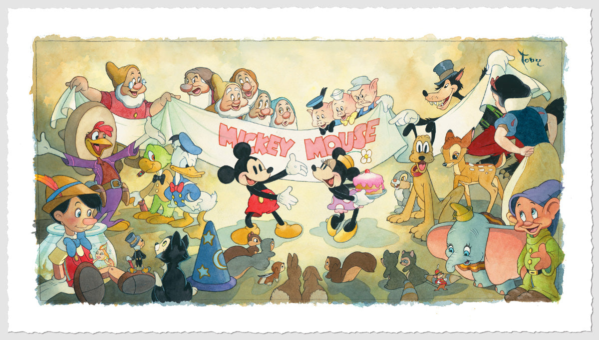 Toby Bluth Disney It All Started with a Mouse Limited Edition Paper Giclee
