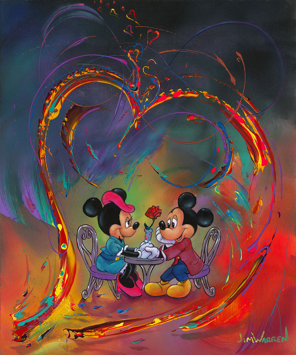 Jim Warren Disney Every Day is Valentine's Day Limited Edition Canvas Giclee