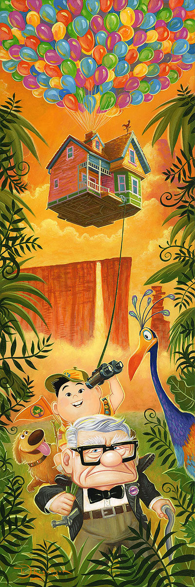 Tim Rogerson Disney Journey to Paradise Falls Limited Edition Canvas Giclee