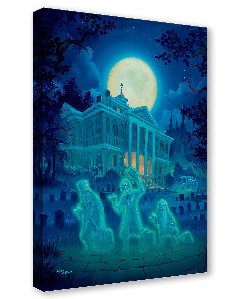 Rob Kaz Disney "Beware of Hitchhiking Ghosts" Limited Edition Canvas Giclee