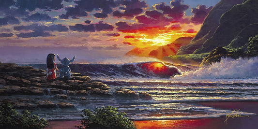 Rodel Gonzalez Disney "Lilo & Stitch Share a Sunset" Limited Edition Canvas Giclee