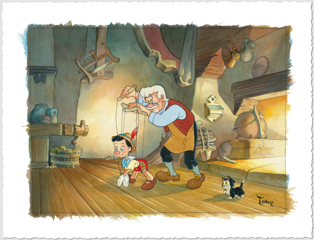 Toby Bluth Disney Little Wooden Boy Limited Edition Paper Giclee
