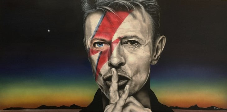 Stickman Look Out Your Window I Can See His Light (David Bowie) Limited Edition Canvas Giclee