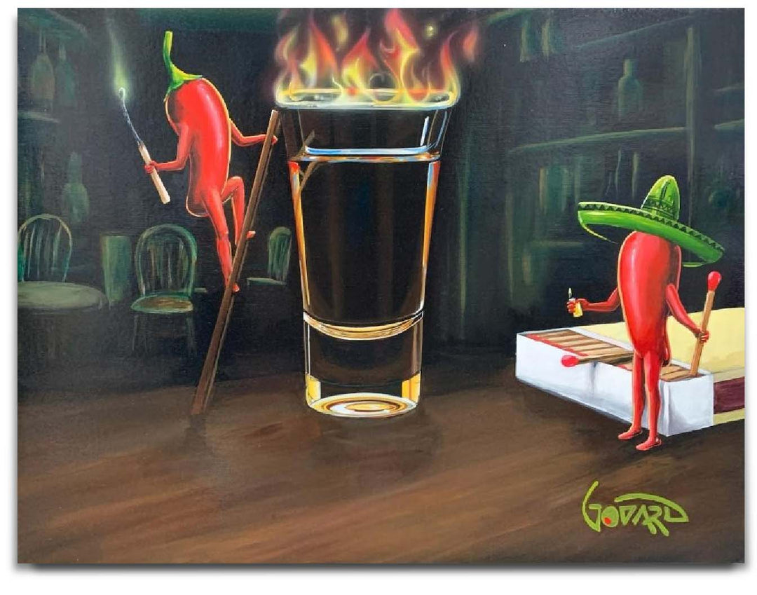 Michael Godard Hot Peppers • Title TBD Limited Edition Mixed Media