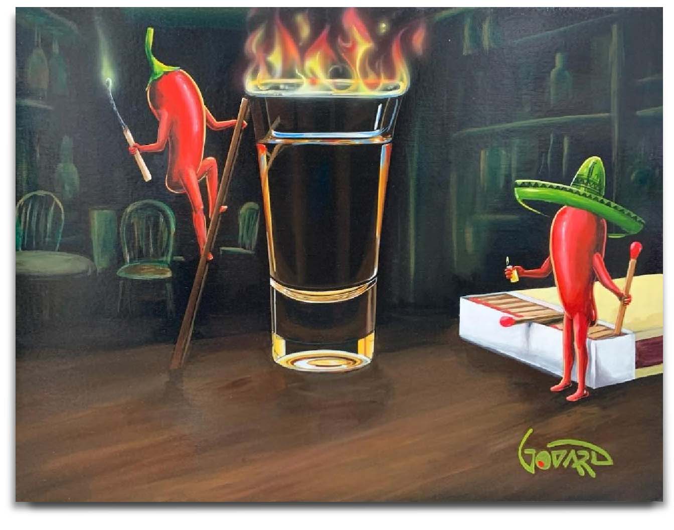 Michael Godard Hot Peppers • Title TBD Limited Edition Mixed Media