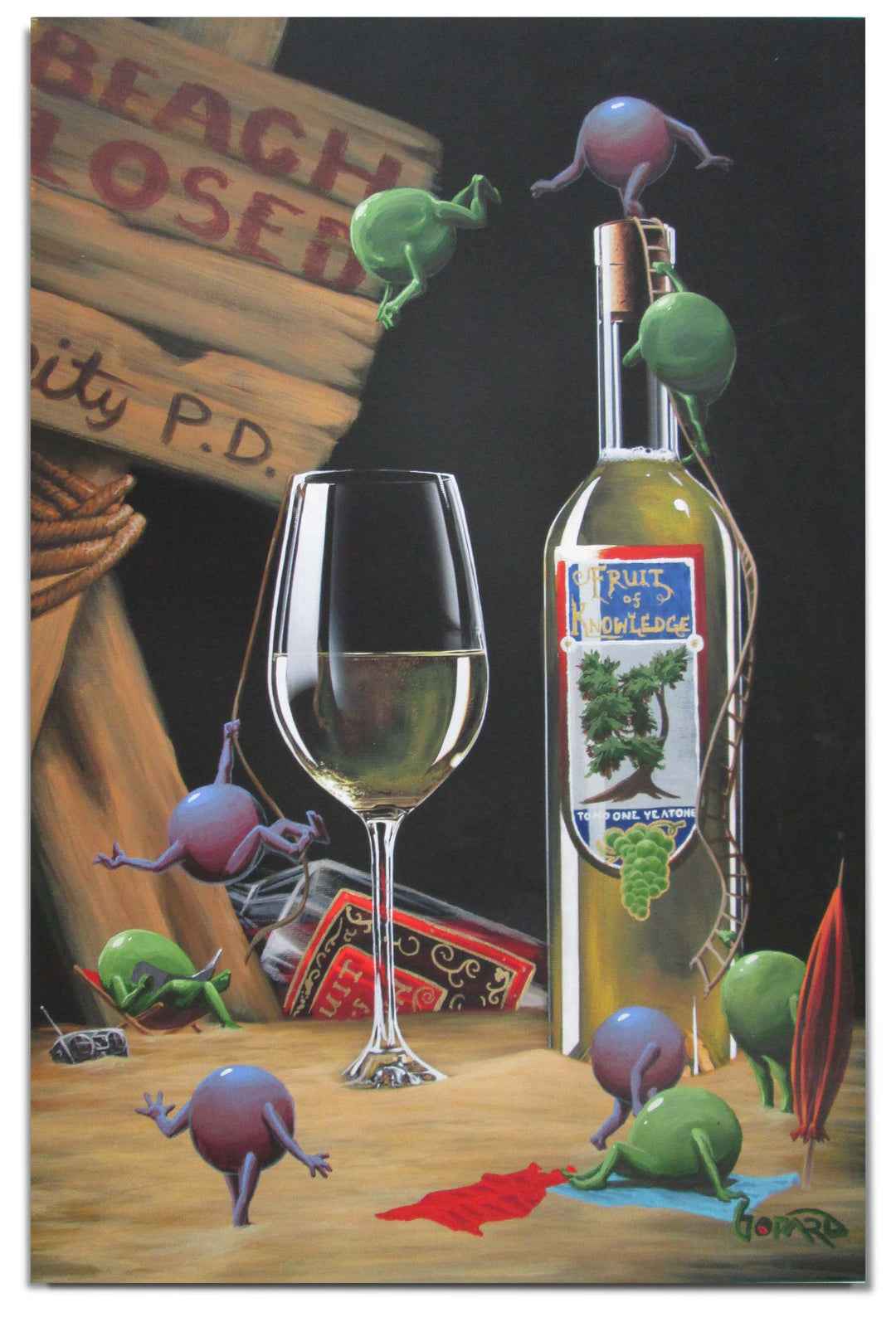 Michael Godard Party Beach Limited Edition Mixed Media