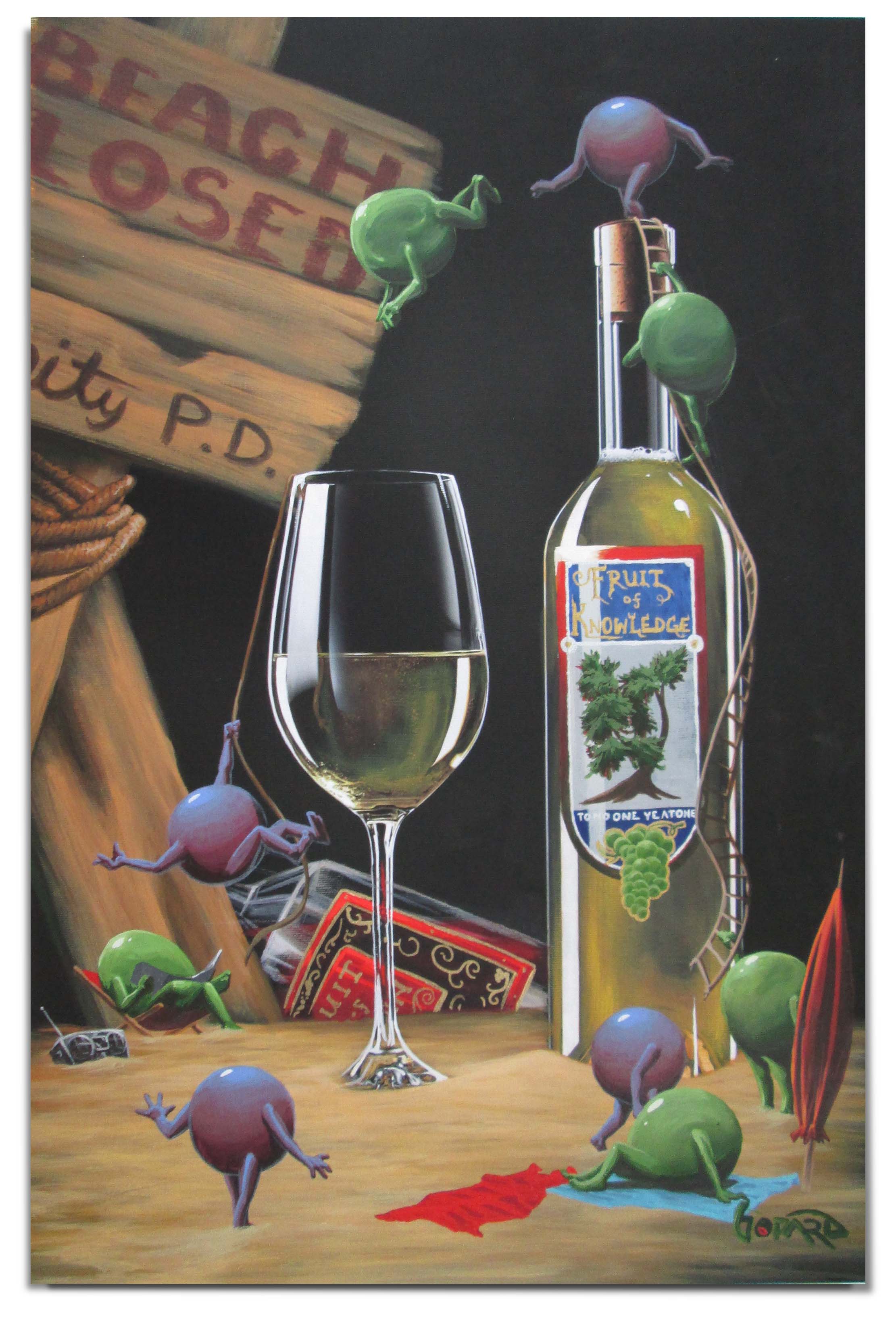 Michael Godard Party Beach Limited Edition Mixed Media