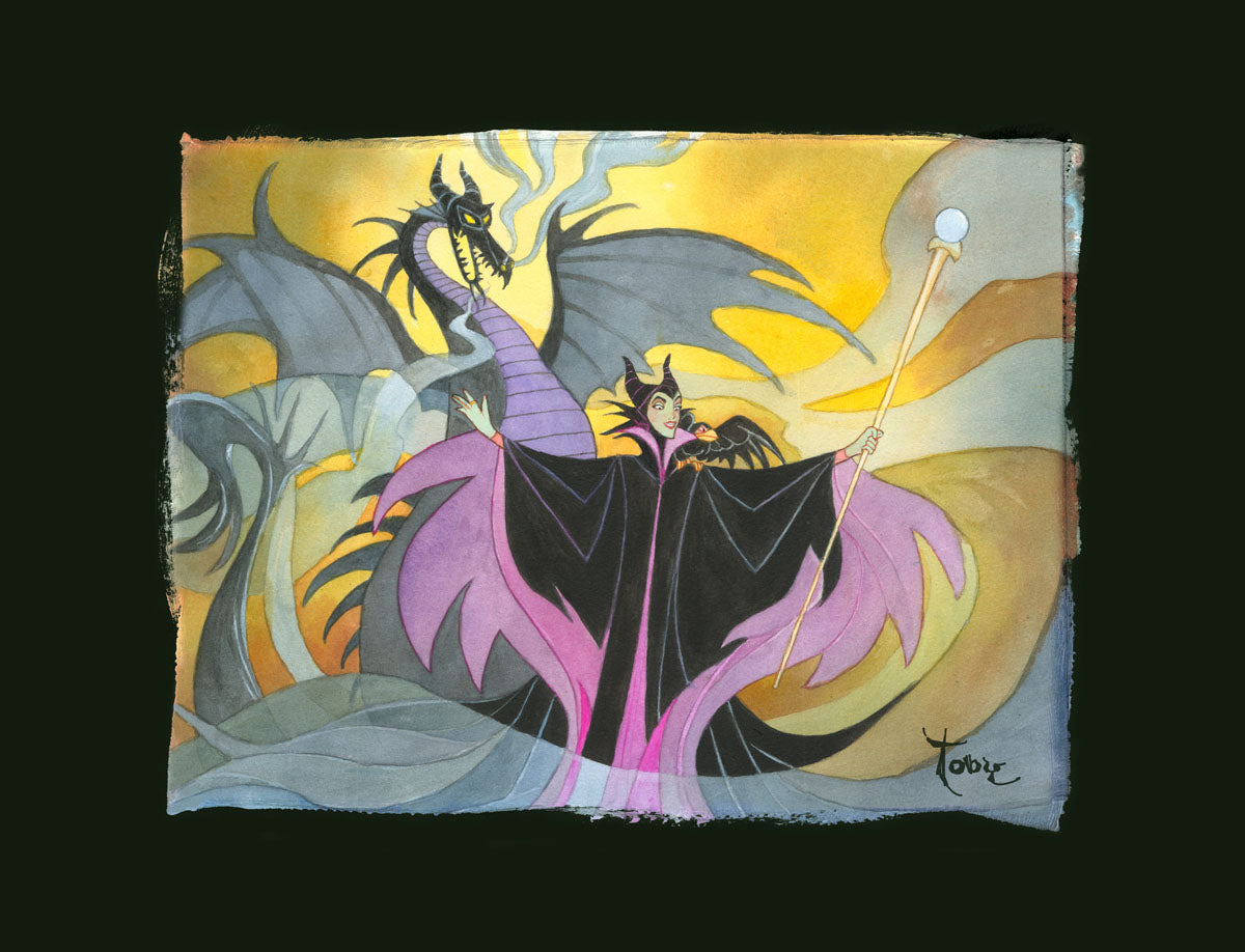 Toby Bluth Disney "Maleficent" (Chiarograph) Limited Edition Paper Giclee