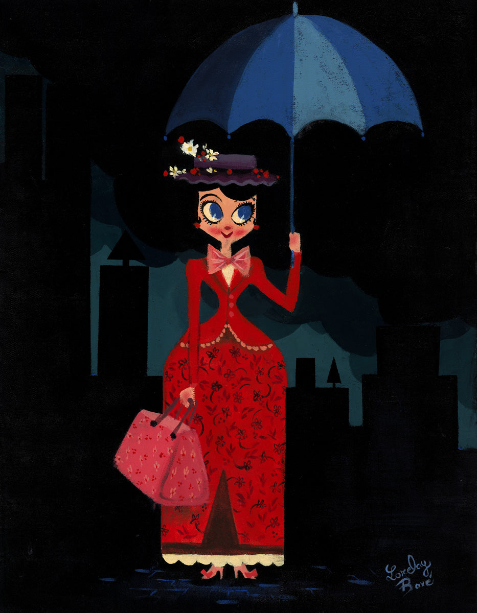 Lorelay Bové Disney Mary's Umbrella Limited Edition Canvas Giclee