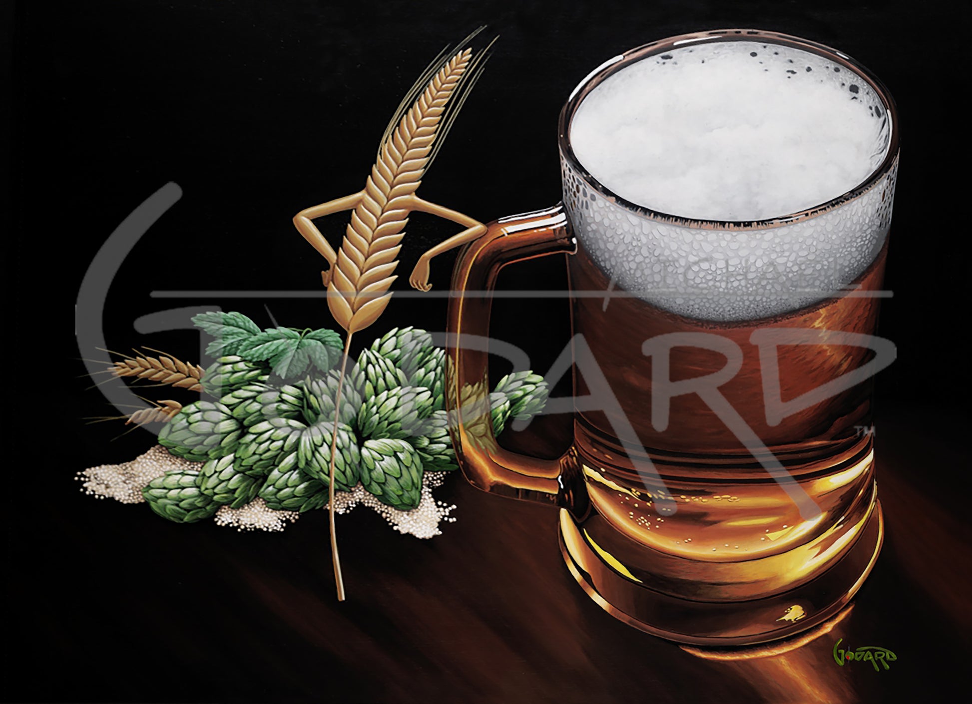 Michael Godard "Beer Necessities" Limited Edition Canvas Giclee