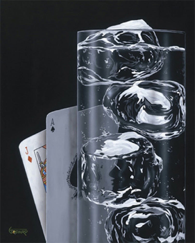 Michael Godard Blackjack and Spritzer Limited Edition Canvas Giclee