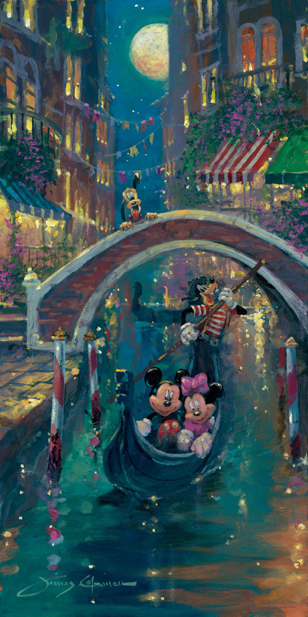 James Coleman Disney Moonlight in Venice Limited Edition Canvas Giclee